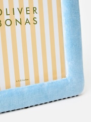 Oliver Bonas Blue Dulce Blue Velvet Photo Frame 6x8 - Image 4 of 4