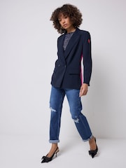 SCAMP & DUDE Blue Side Stripe Blazer - Image 3 of 6