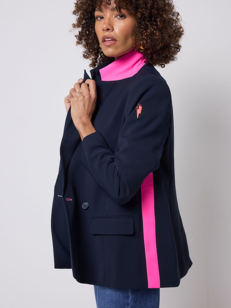 SCAMP & DUDE Blue Side Stripe Blazer - Image 6 of 6