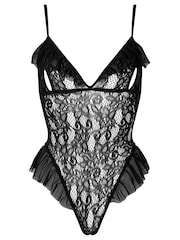 Ann Summers Black Extravaganza Lace Crotchless Teddy - Image 5 of 5