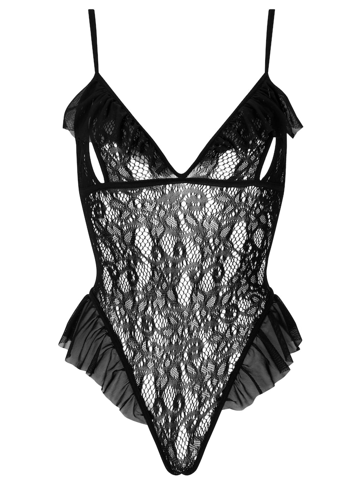 Ann Summers Black Extravaganza Lace Crotchless Teddy - Image 5 of 5