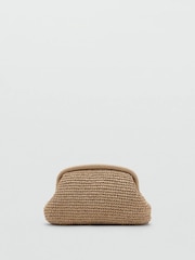 Mango Cream Straw Clutch Bag - Image 1 of 3