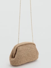 Mango Cream Straw Clutch Bag - Image 2 of 3