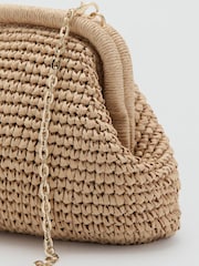 Mango Cream Straw Clutch Bag - Image 3 of 3