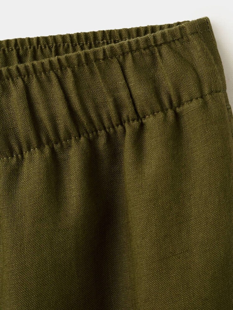 Mango Green Linen Trousers - Image 7 of 7