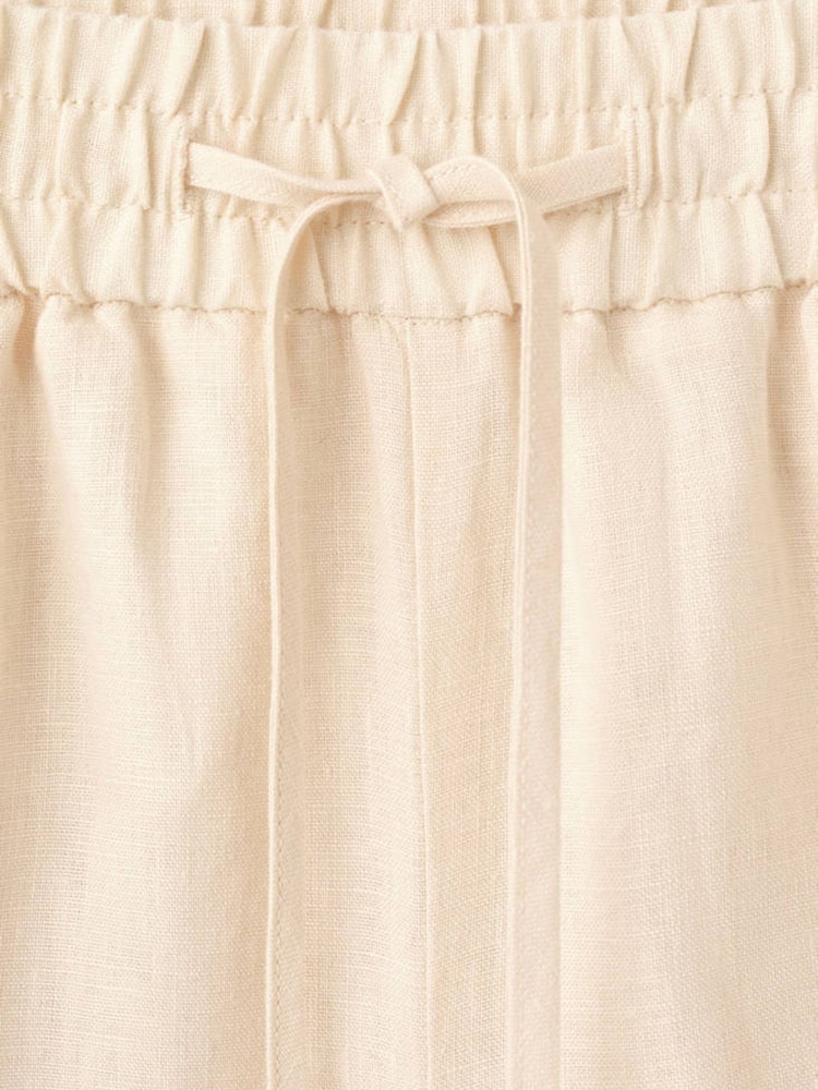 Mango Cream Drawstring Waist Shorts - Image 5 of 5