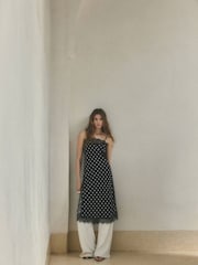 Mango Black Split Hem Lace Cami Top - Image 1 of 7