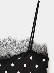 Mango Black Split Hem Lace Cami Top - Image 6 of 7