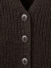 Mango Brown Knitted V-Neck Vest - Image 5 of 6