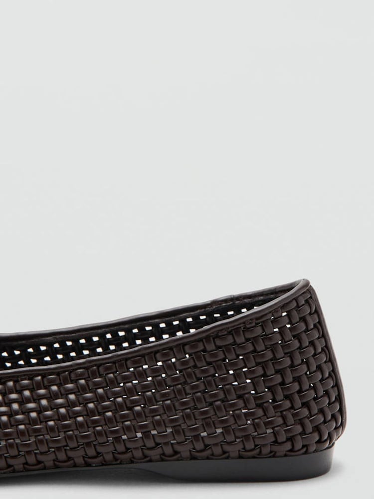 Mango Brown Ballet Flats - Image 2 of 3 Mango Brown Ballet Flats - Image 2 of 3