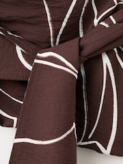 Mango Brown One Shoulder Tie Detail Top - Image 6 of 6