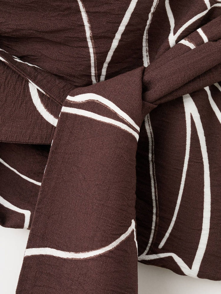 Mango Brown One Shoulder Tie Detail Top - Image 6 of 6