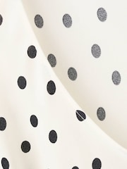 Mango White Scoop Neck Asymmetric Hem Midi Dress - Image 6 of 7