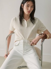 Mango White Brynn Mid Rise Wide Leg Pocket And Belt Loop Detail Jeans - Image 4 of 7