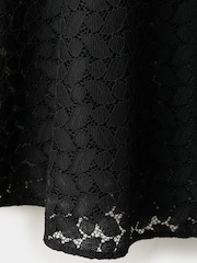 Mango Black Lace Detail Strappy Midi Dress - Image 6 of 6