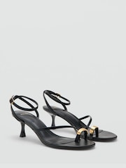 Mango Black Toe Ring Heels - Image 3 of 6