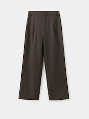 Mango Brown Lyocell Button Up Trousers - Image 5 of 7