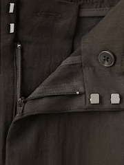 Mango Brown Lyocell Button Up Trousers - Image 6 of 7