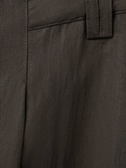 Mango Brown Lyocell Button Up Trousers - Image 7 of 7