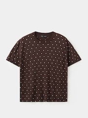 Mango Brown Short Sleeve Knitted Top - Image 5 of 7