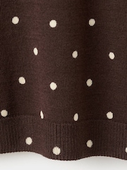 Mango Brown Short Sleeve Knitted Top - Image 6 of 7