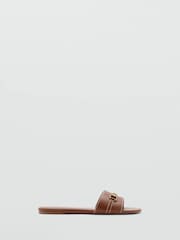 Mango Brown Detailed Sandals - Image 1 of 5