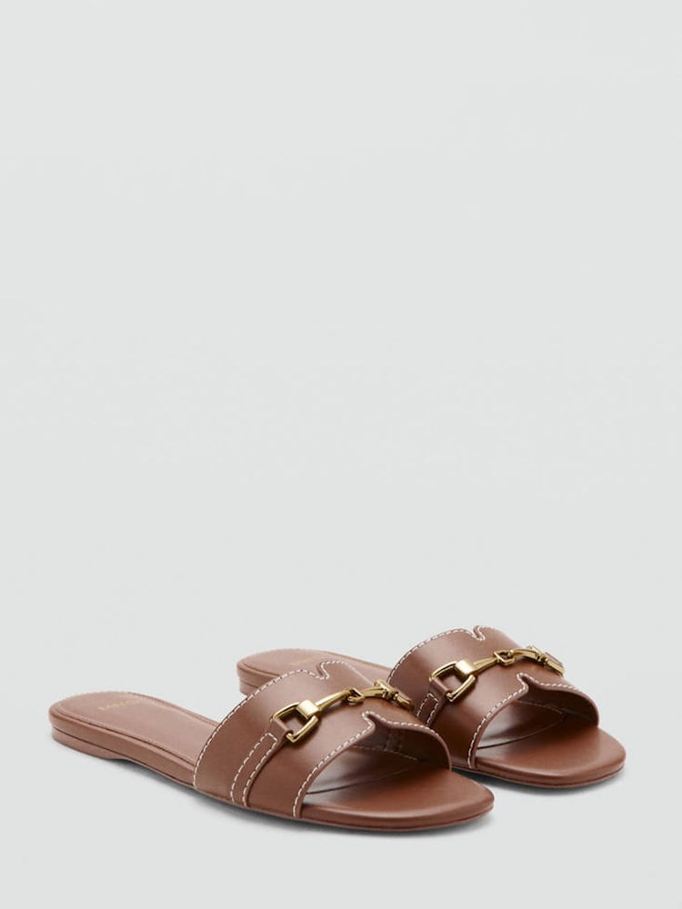 Mango Brown Detailed Sandals - Image 2 of 5