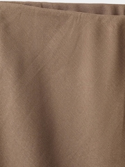 Mango Brown Maxi Skirt With Linen - Image 5 of 6