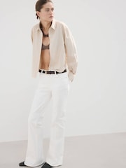 Mango White Flared Jeans - Image 1 of 7