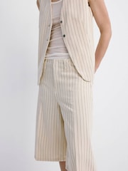 Mango Yellow Waist Detail Bermuda Shorts - Image 3 of 7