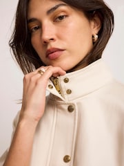 Mint Velvet Natural Funnel Neck Bomber Jacket - Image 3 of 8