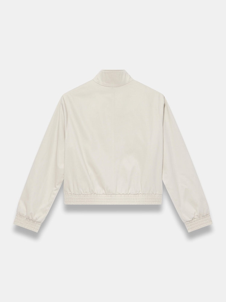 Mint Velvet Natural Funnel Neck Bomber Jacket - Image 8 of 8