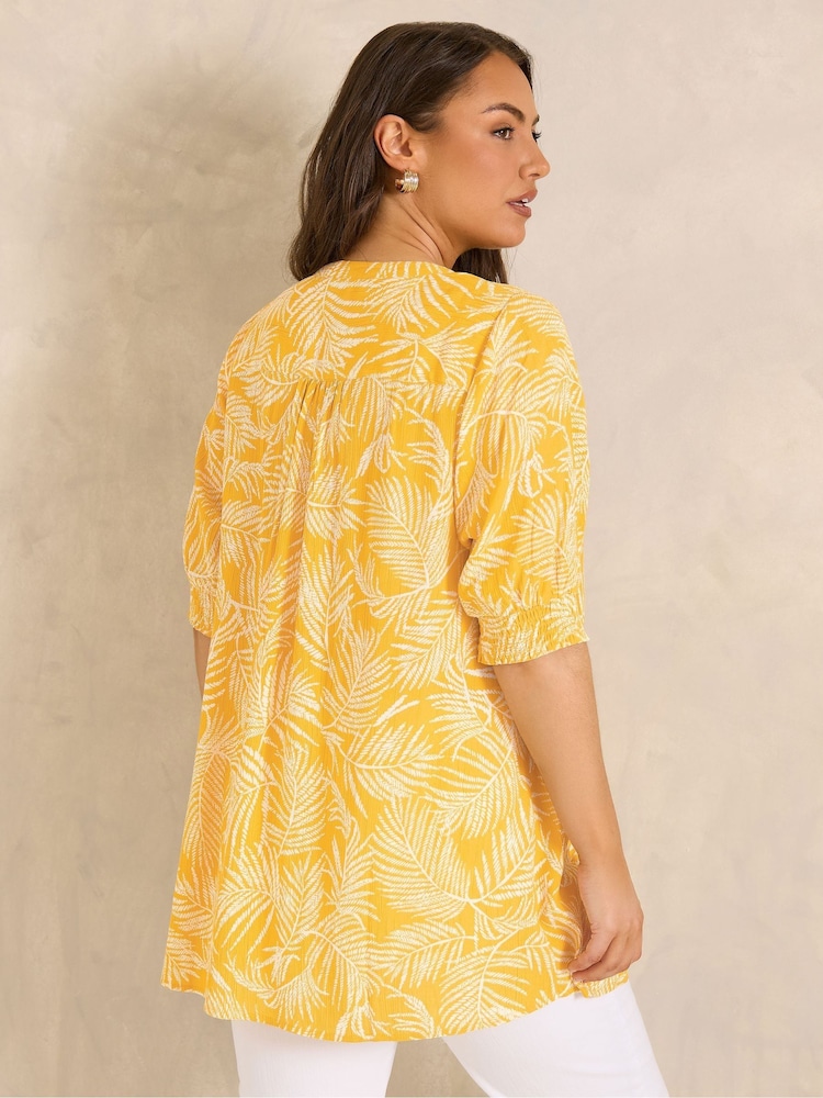 Evans Yellow Pintuck Boho Blouse - Image 2 of 5 Evans Yellow Pintuck Boho Blouse - Image 2 of 5