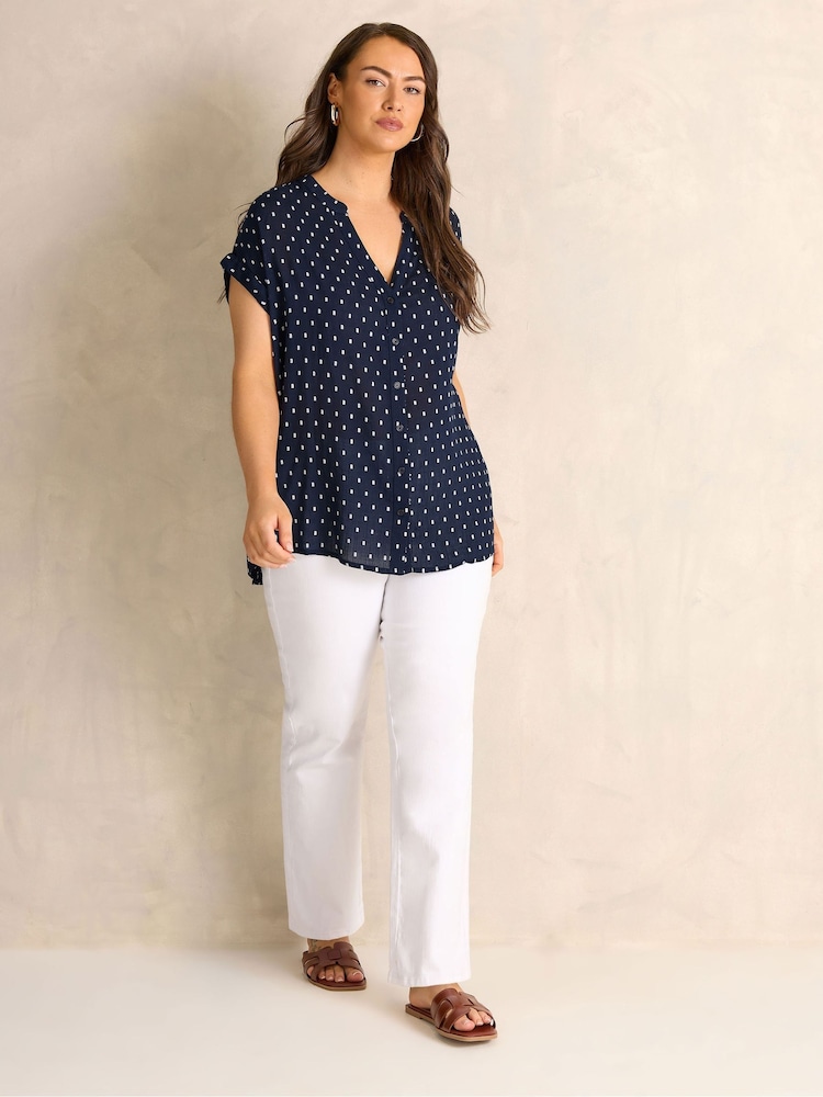 Evans Blue Dobby Short Sleeve Shirt - Image 2 of 5