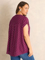 Evans Red Dobby Short Sleeve Shirt - Image 3 of 5