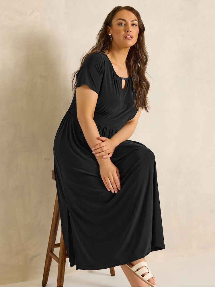 Evans Black Bar Detail Dress - Image 1 of 5