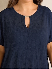 Evans Blue Grown On Sleeve Bar Detail Top - Image 3 of 5