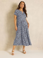 Evans Blue Bar Detail Dress - Image 1 of 5