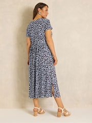 Evans Blue Bar Detail Dress - Image 3 of 5