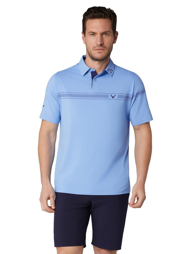 Callaway Golf Blue Odyssey Block Polo Shirt - Image 1 of 6 Callaway Golf Blue Odyssey Block Polo Shirt - Image 1 of 6