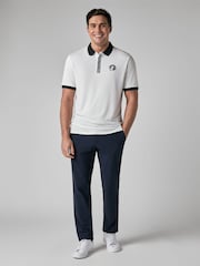 Callaway Golf White Blocked Logo Collar Polo Shirt - Image 1 of 6