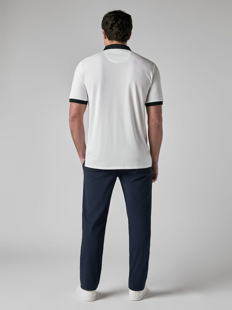 Callaway Golf White Blocked Logo Collar Polo Shirt - Image 2 of 6 Callaway Golf White Blocked Logo Collar Polo Shirt - Image 2 of 6