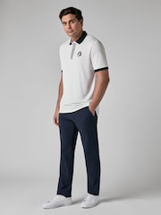 Callaway Golf White Blocked Logo Collar Polo Shirt - Image 3 of 6