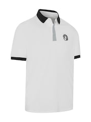 Callaway Golf White Blocked Logo Collar Polo Shirt - Image 5 of 6