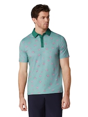 Callaway Golf Green Azalea Gingham Polo Shirt - Image 1 of 6