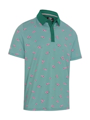 Callaway Golf Green Azalea Gingham Polo Shirt - Image 5 of 6