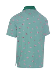 Callaway Golf Green Azalea Gingham Polo Shirt - Image 6 of 6