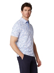 Callaway Golf Blue Chev Botanical Polo Shirt - Image 3 of 6