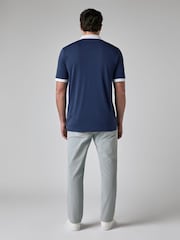 Callaway Golf Blue Blocked Logo Collar Polo Shirt - Image 2 of 6
