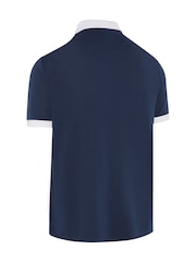 Callaway Golf Blue Blocked Logo Collar Polo Shirt - Image 6 of 6
